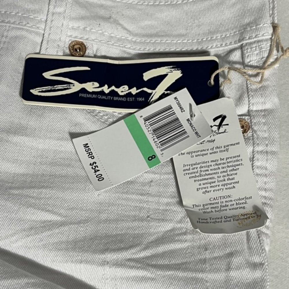 SEVEN7 White Jeans Shorts Size 8 NWT - Picture 3 of 12